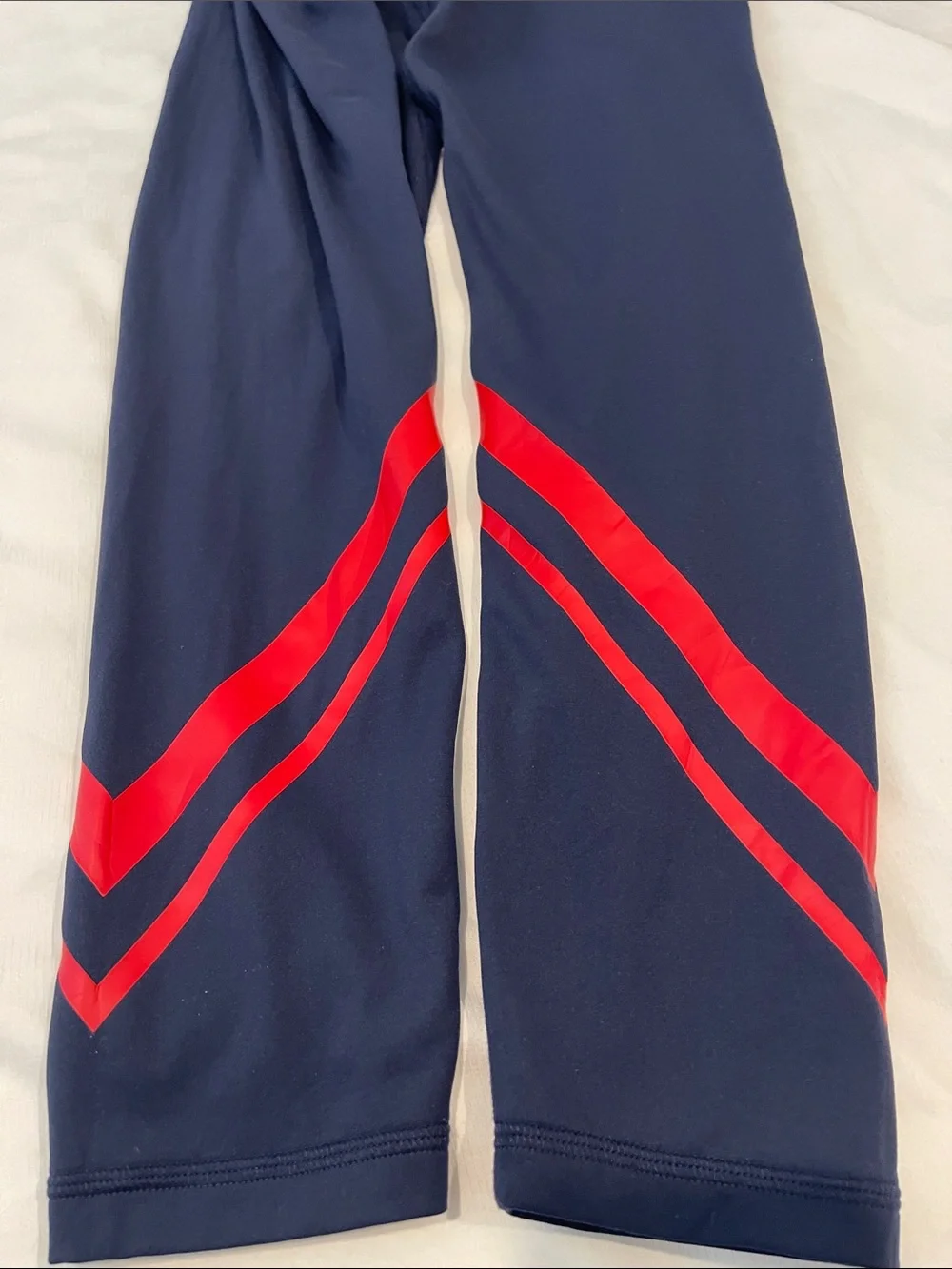 Tory Burch Sport | Navy with red stripes leggings Sz XL